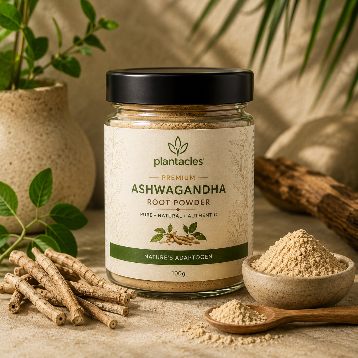 Plantacles Premium Ashwagandha Root Powder